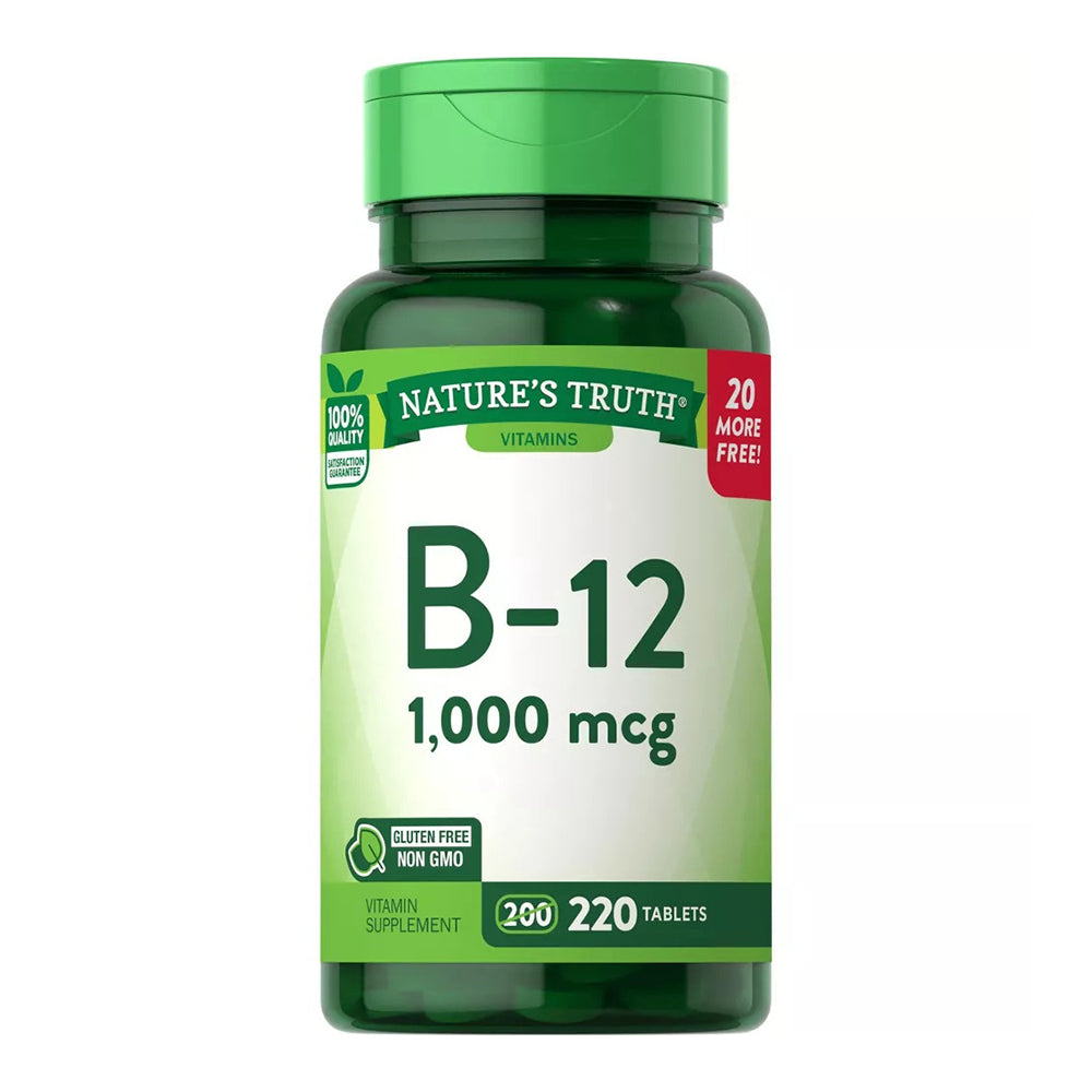 B12 Vitamin Tablets 1000 Mcg 220 Count Non-Gmo & Gluten Free By Nature'S Truth
