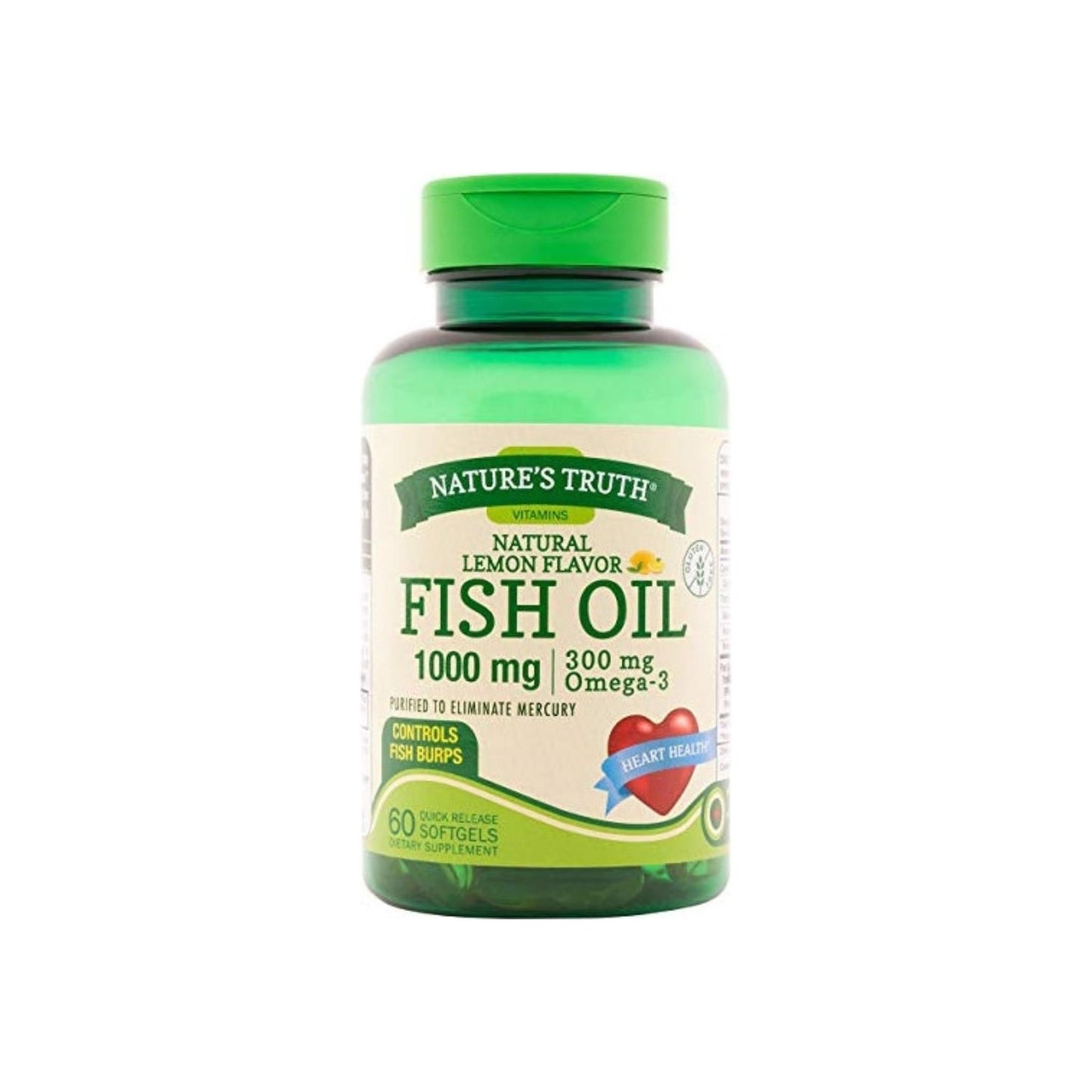 Nature'S Truth Fish Oil 1,000 Mg, Lemon Flavor, 60 Ea