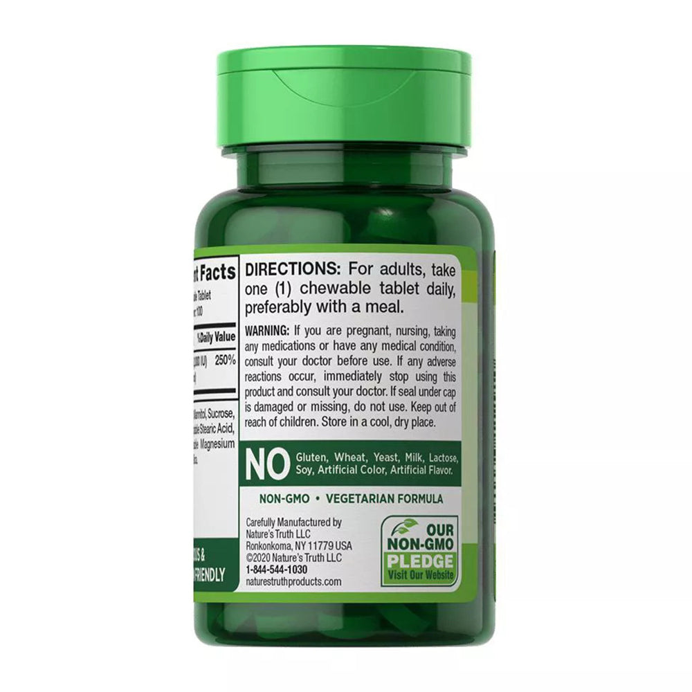 Nature'S Truth Chewable Vitamin D3 - 2000 Iu - 100 Tablets