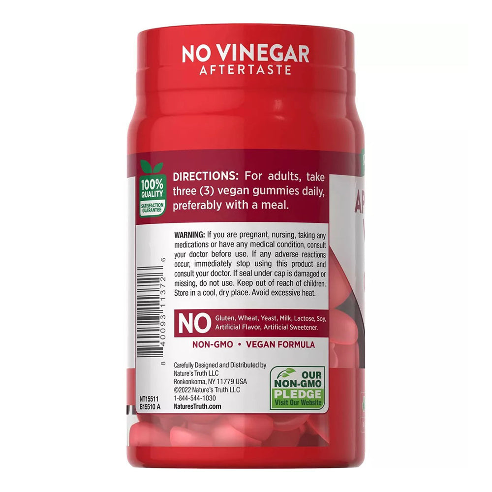 Nature'S Truth Apple Cider Vinegar Gummies, 600 Mg - 75 Count