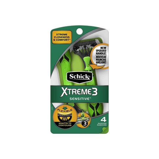 Schick Xtreme 3 Senstive Skin Disposable Razors For Men, 4 Ea