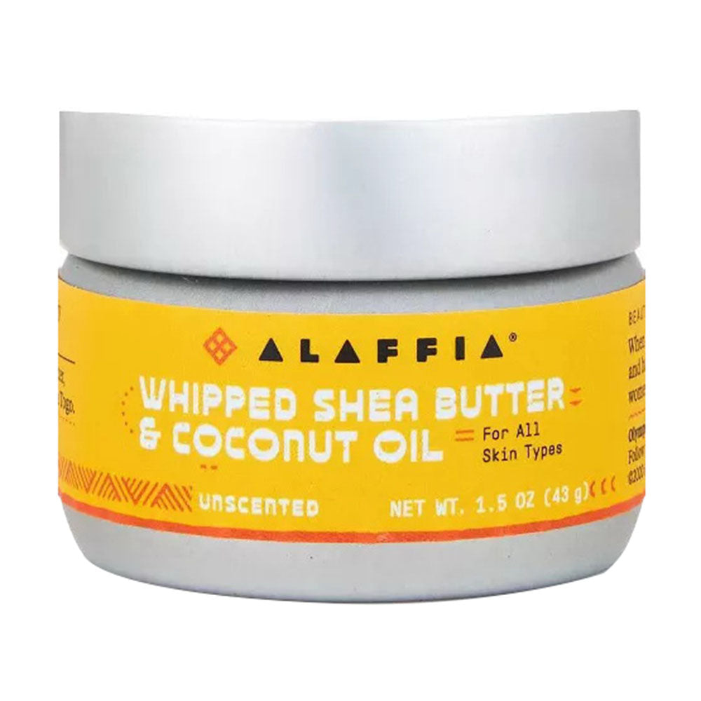 Alaffia Whipped Shea Butter & Coconut Oil, Unscented Travel - 1.5 Oz