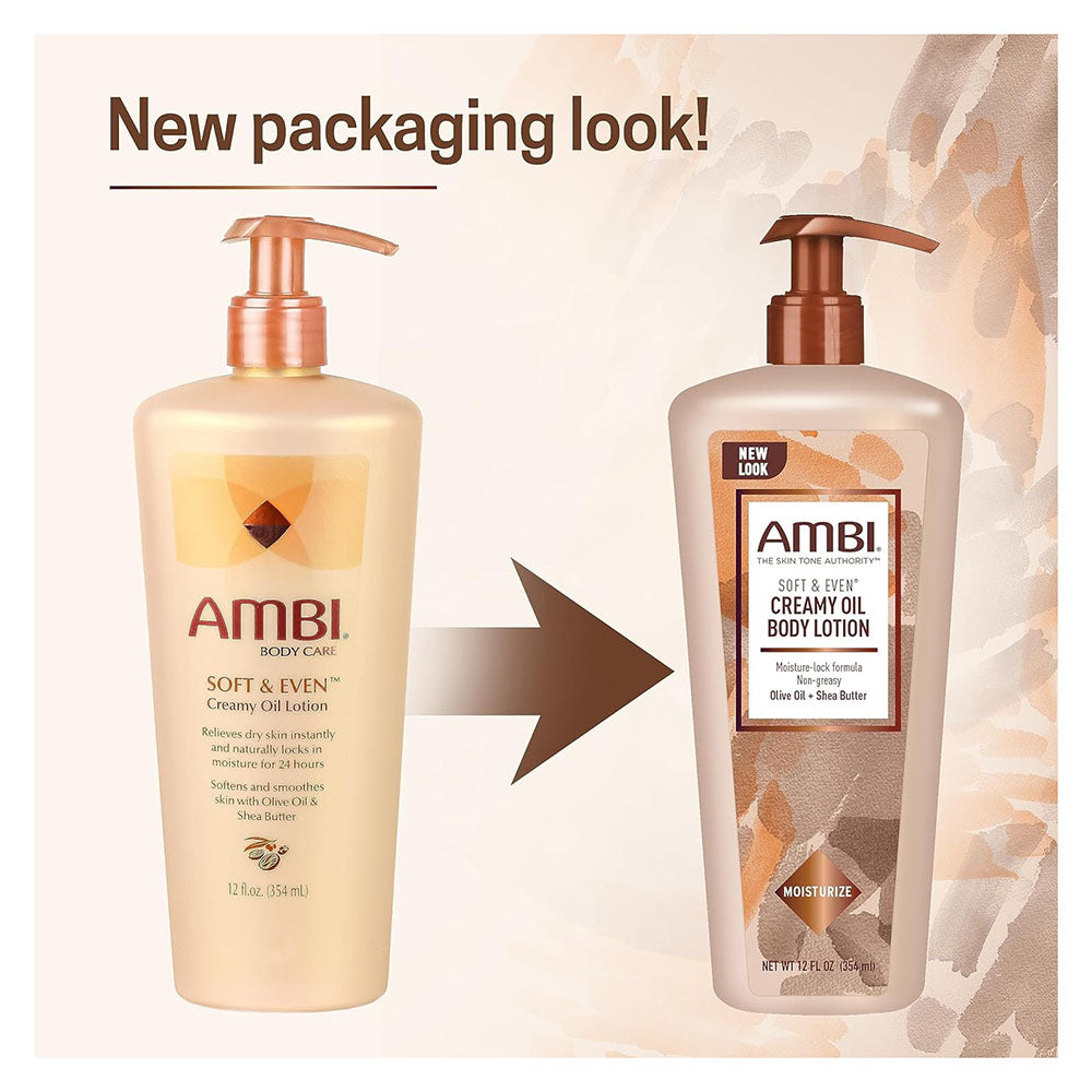 Ambi Soft & Even Creamy Oil Body Lotion - 12 Oz