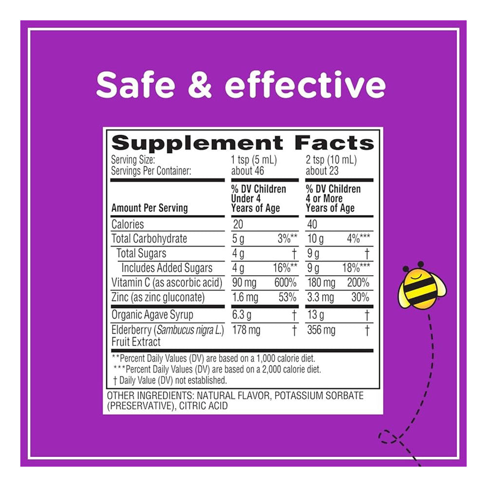 Zarbee'S Black Elderberry Syrup For Kids , 8 Fl Oz