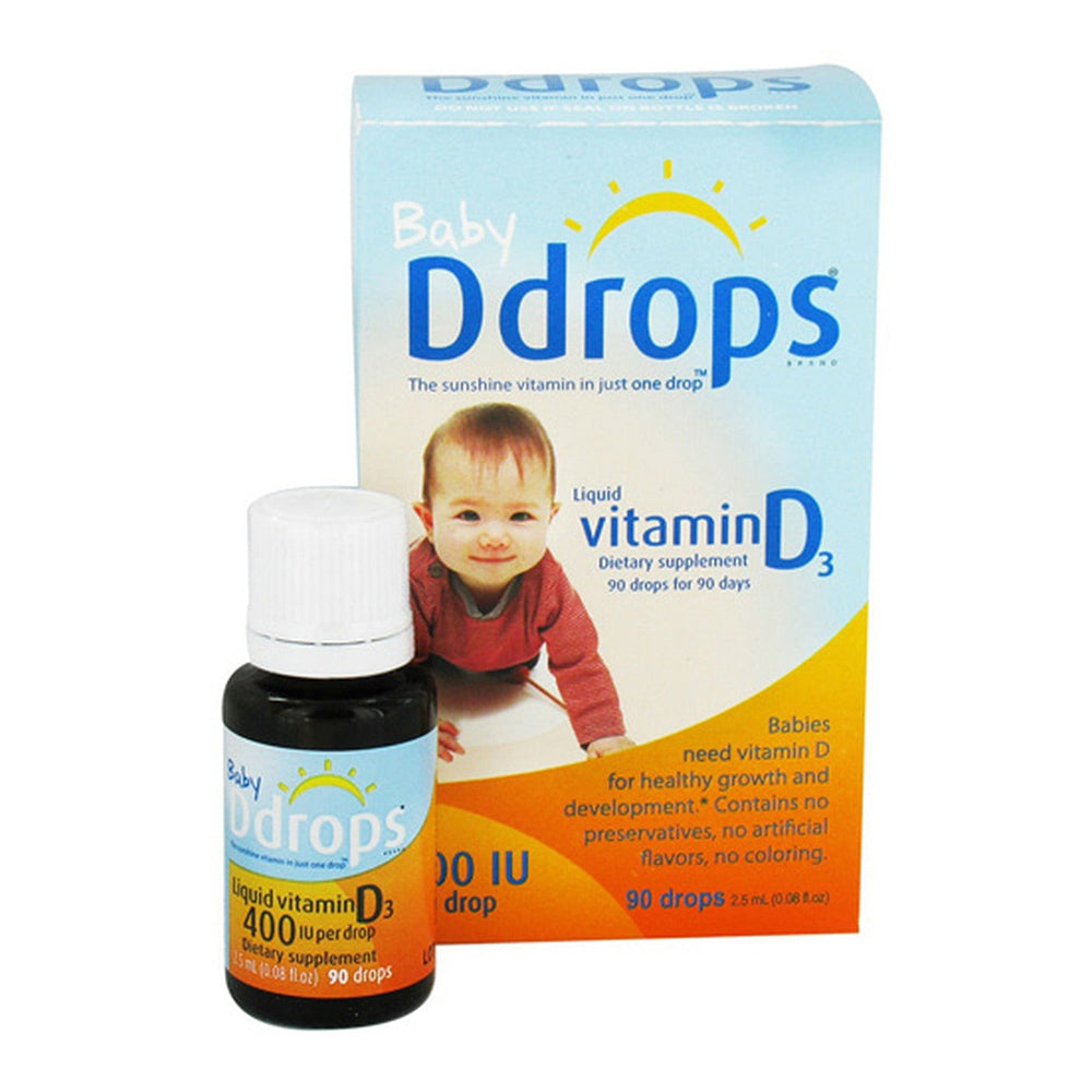 Ddrops Liquid Vitamin D3 400 Iu Drops For Infants - 0.08 Oz, 90 Drops