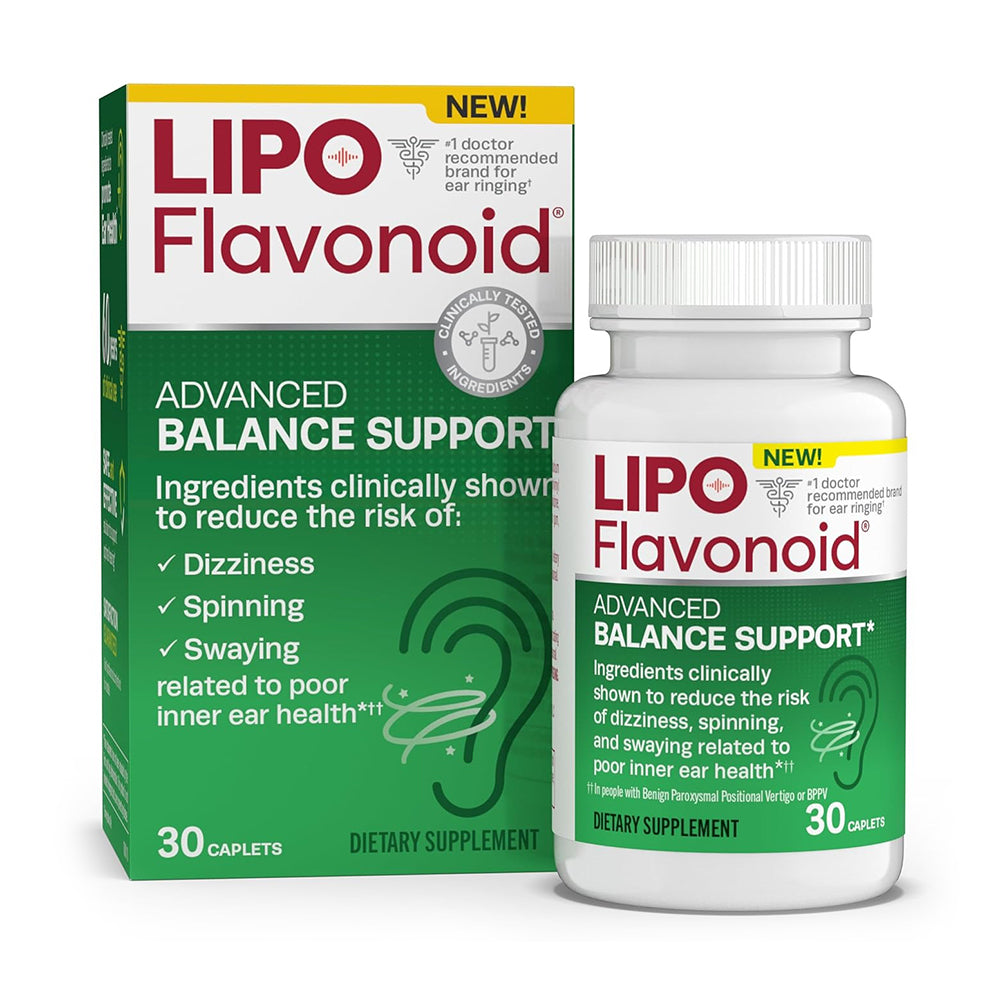Lipo-Flavonoid Advanced Balance Support, Ear Health CareSupplement - 30 Caplets