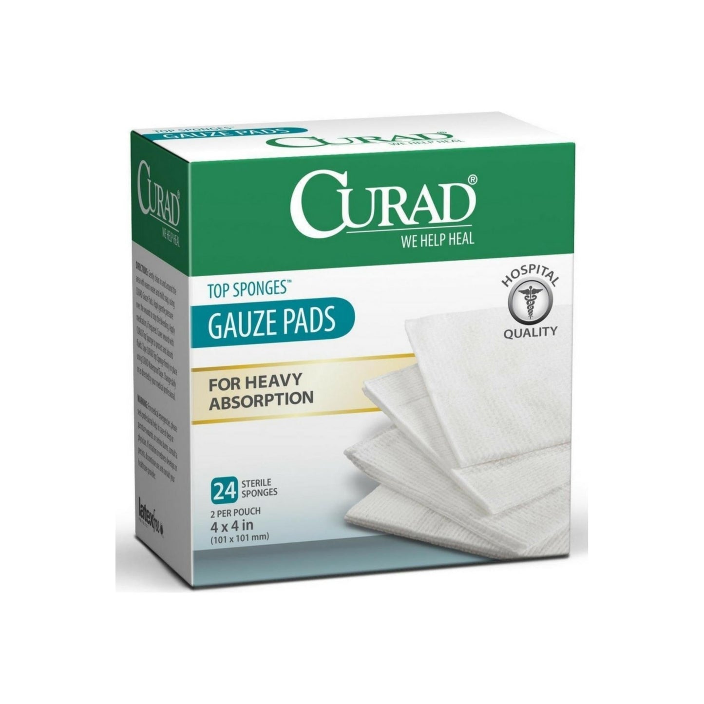 Curad Top Sponges 4 Inches X 4 Inches 24 Each