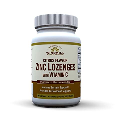 Windmill Zinc Lozenges With Vitamin C Citrus Flavor