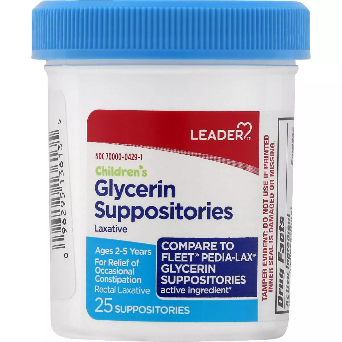 Leader Glycerin Suppositories Laxative Children's - 25 ea