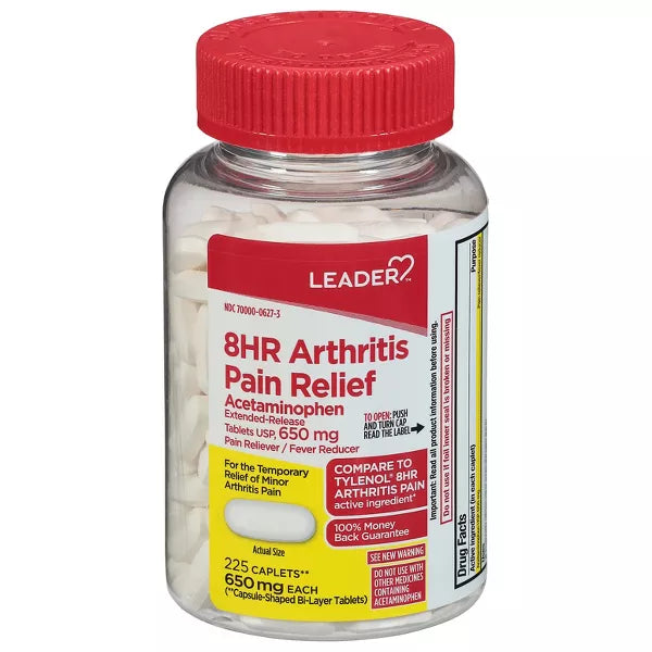 Leader 650 mg 8 Hour Arthritis Pain Relief - 225 Caplets