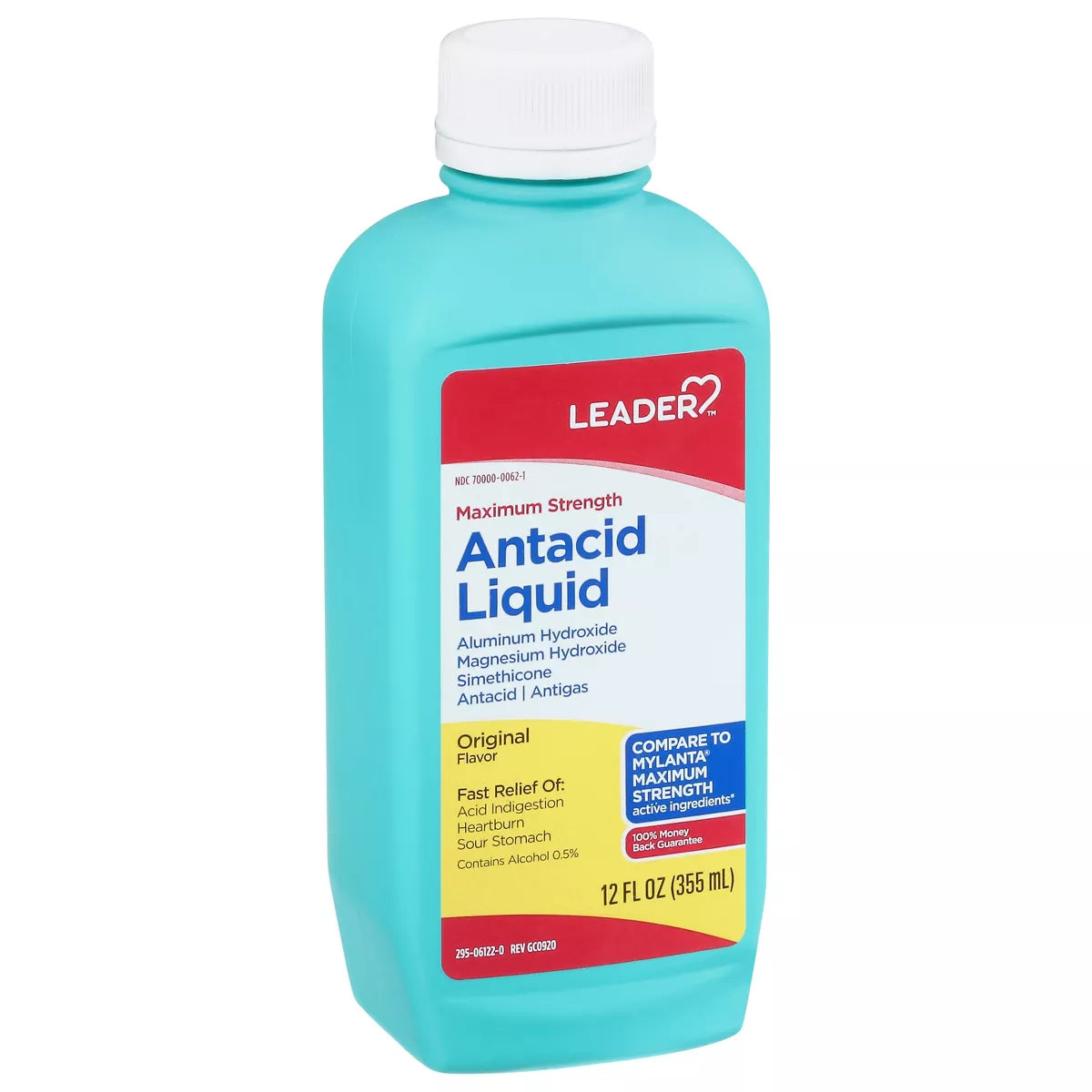 Leader Maximum Strength Original Antacid Liquid - 12 fl oz