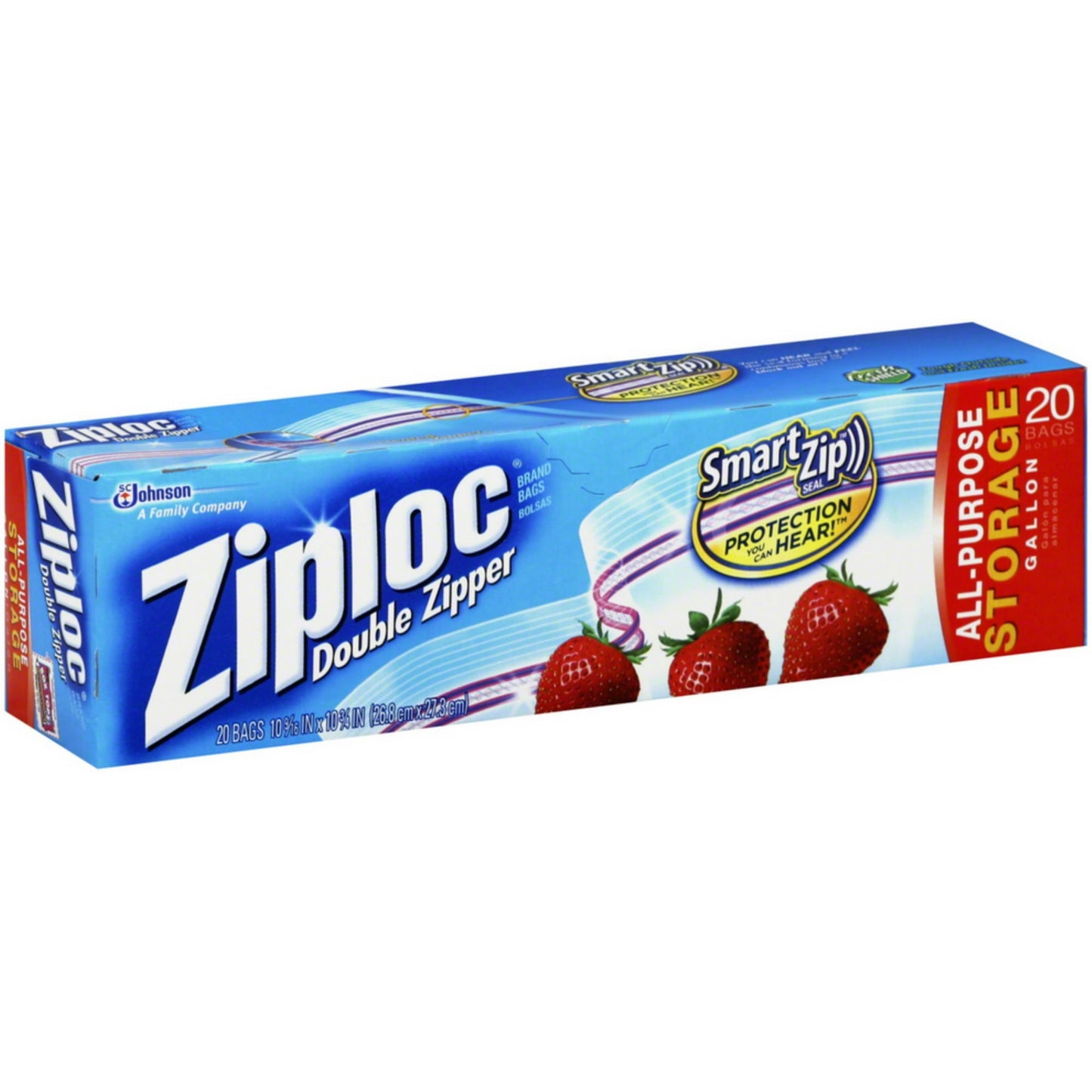 Ziploc Double Zipper Gallon Storage Bags 20 ea