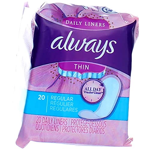 Always Thin Daily Liners For Women, Unscented, 20 Ct