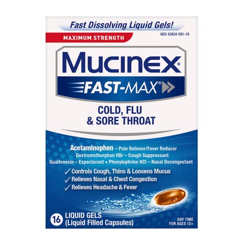 Mucinex Fast-Max Cold & Flu Liquid Gels - 16 Count