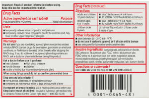 Sudafed Congestion Nasal Decongestant Maximum Strength Non-Drowsy Tablets - 48 CT.