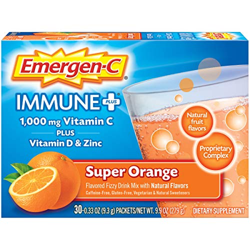 Emergen-C Immune+ 1000Mg Vitamin C Powder, - 30 Count/1 Month Supply