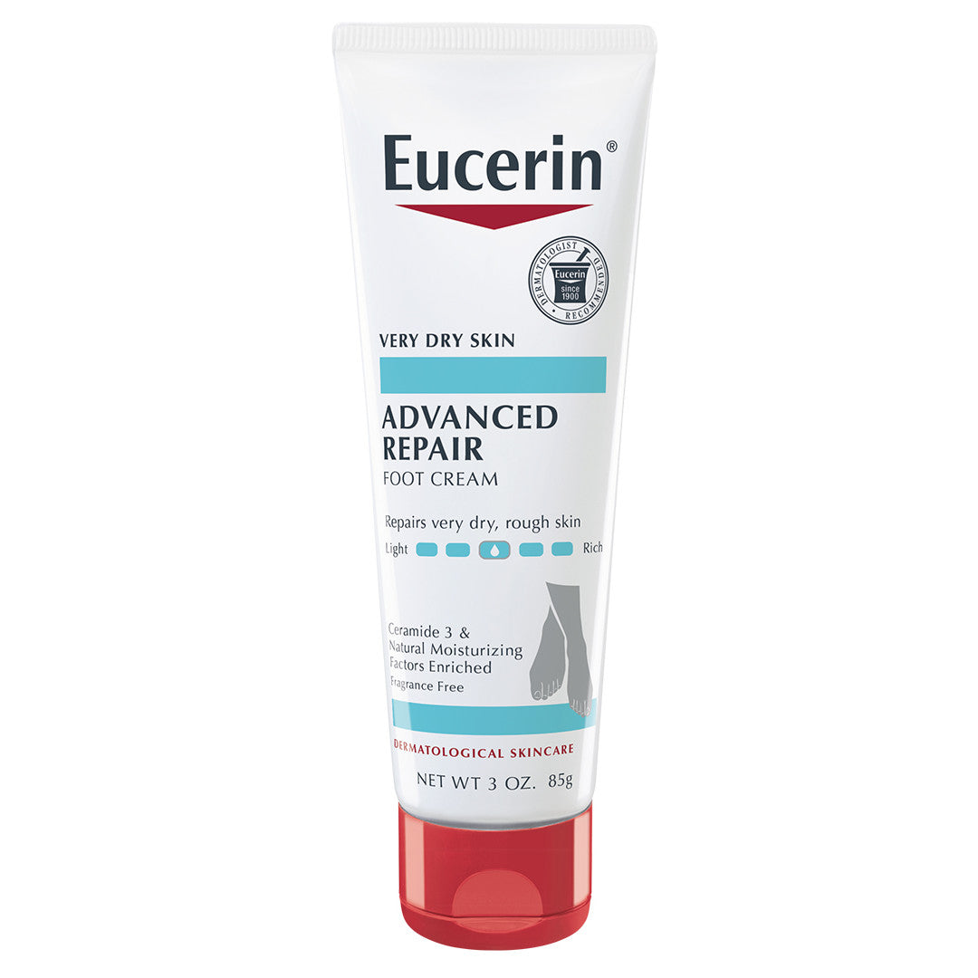 Eucerin Advanced Repair Light Feel Foot Creme, 3 Oz