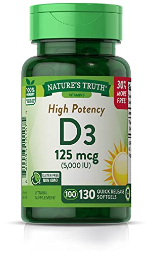 Nature'S Truth Vitamin D3 Softgels - 5000 Iu - 130 Ct