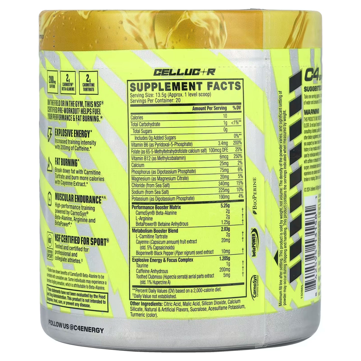 C4 SPORT RIPPED PRE-WORKOUT (270GM)