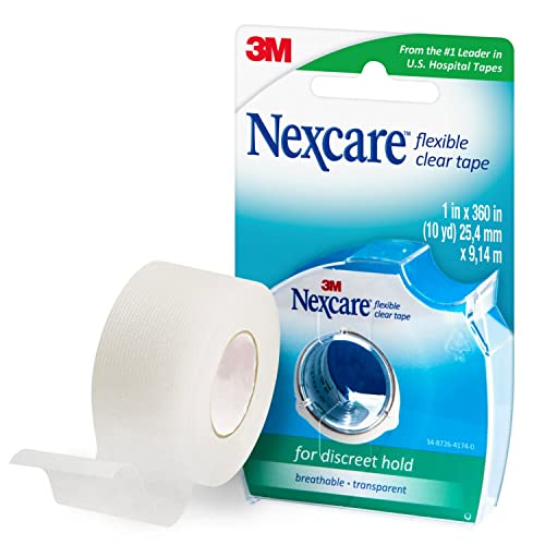 Nexcare Flexible Clear Tape, It?S Clear, Stretchy Design Conforms To Hard To Tape Areas, Dispenser