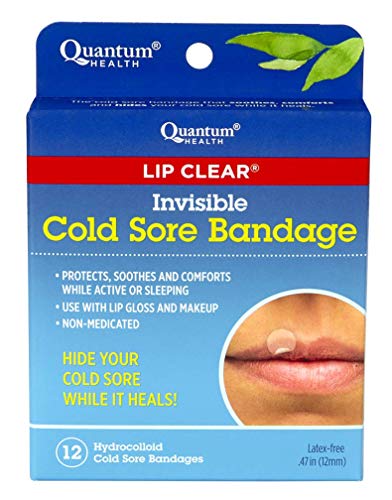 Quantum Health CareLip Clear Invisible Cold Sore Bandage, 12 Ct