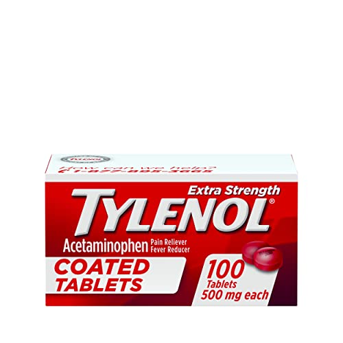 Tylenol Extra Strength Coated Tablets With Acetaminophen 500Mg, 100 Ct