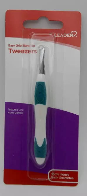 Leader Easy Grip Slant Tip Precision Tweezers - 1 Ct