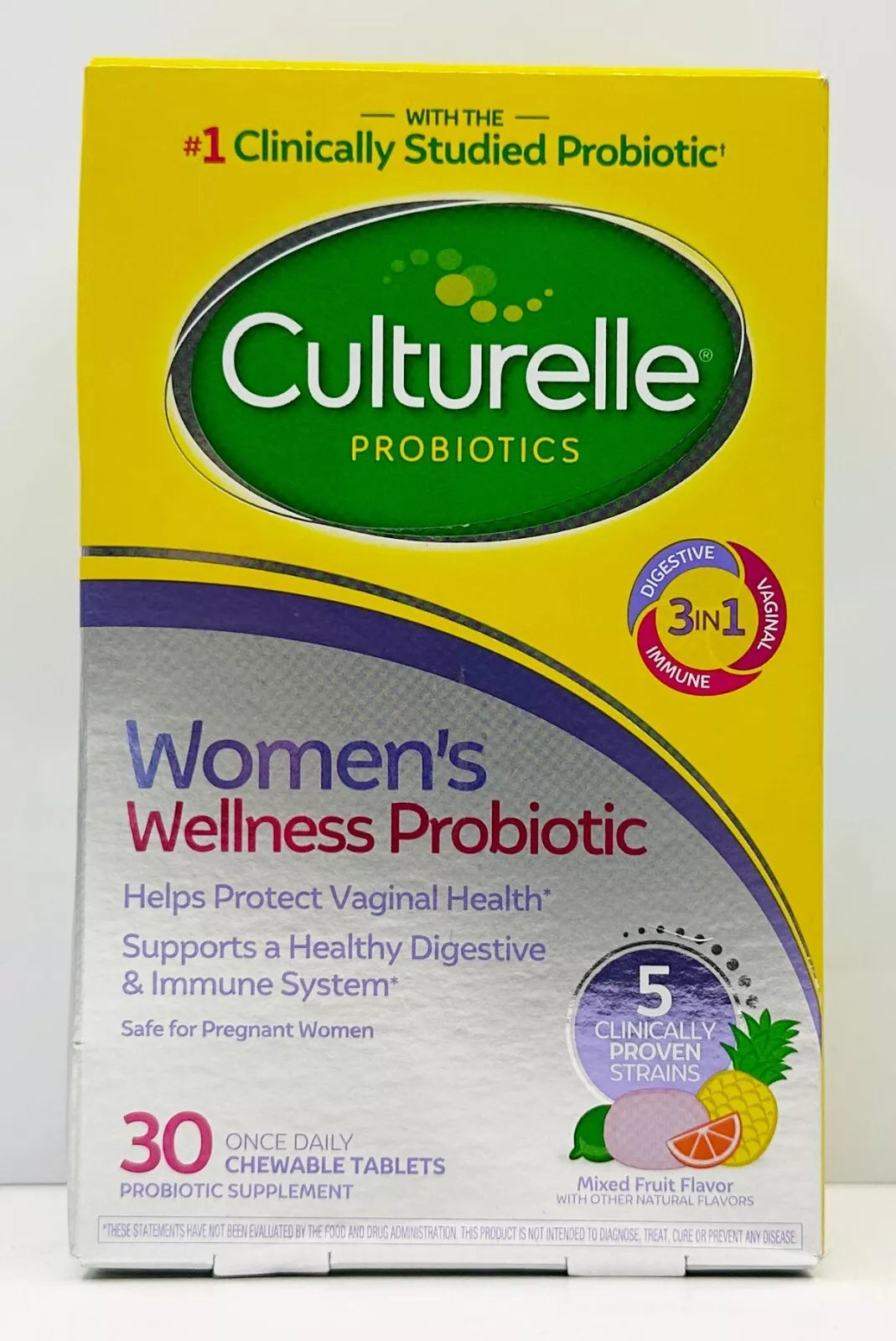 Culturelle Women'S Wellness Probiotic Mixed Fruit 30 Chewable