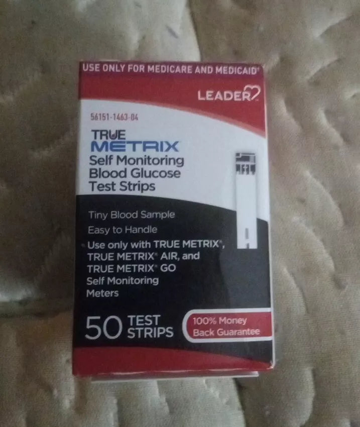 Leader True Metrix Self Monitoring Blood Glucose Test Strips - 50 Ct