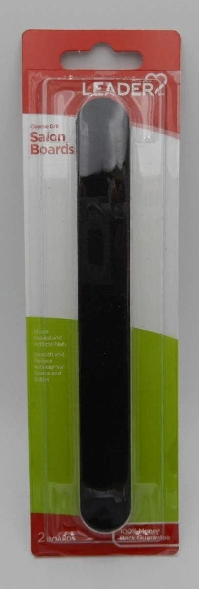 Leader Black Course Grit Salon Boards - 2 Ct