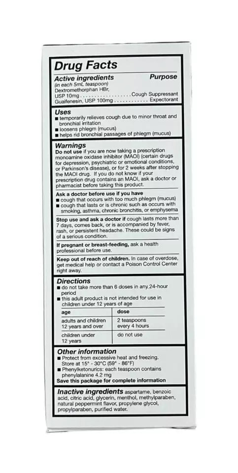 Safetussin DM Cough & Chest Congestion Sugar & Alcohol Free 8oz