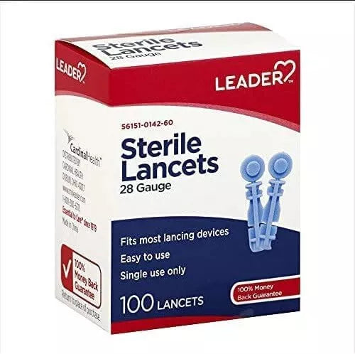 Leader Ultra Thin Sterile 28 Gauge Lancets - 100 Lancets