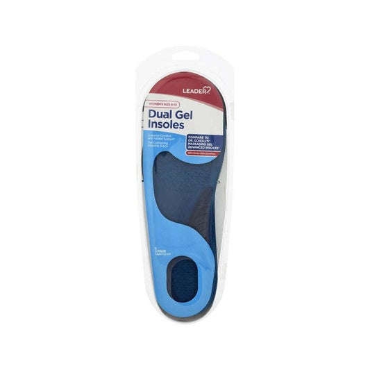 Leader Womens Dual Gel Insoles - 1 Ct