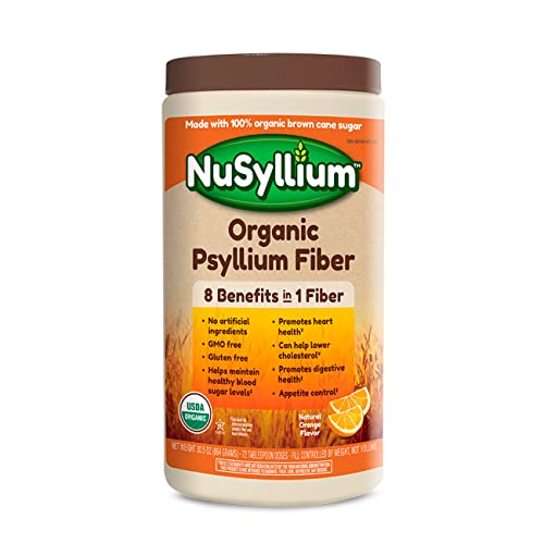 Nusyllium Organic Fiber, Natural Flavor, 72 Servings, Orange, 1.91 Pound , 30.5 Oz