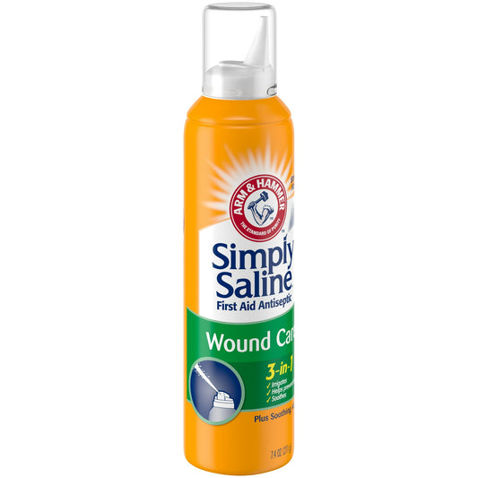 Arm & Hammer Simply Saline First Aid Antiseptic Wound Care, 3-in-1, 7.4 OZ