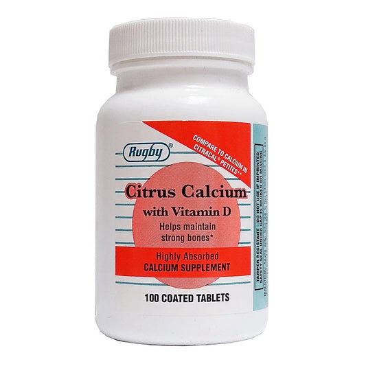 Rugby Citrus Calcium With Vitamin D400Mg W/D 500Iu Tab - 100 Ct