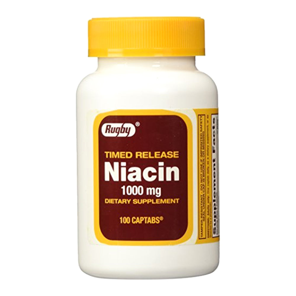 Rugby Niacin Timed Release 1000Mg - 100 Captabs