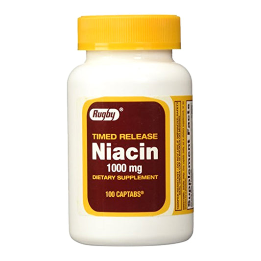 Rugby Niacin Timed Release 1000Mg - 100 Captabs