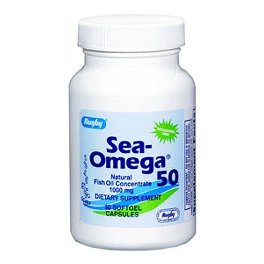 Rugby Sea-Omega 50 Natural Fish Oil Concentrate 1000Mg - 50 Ct