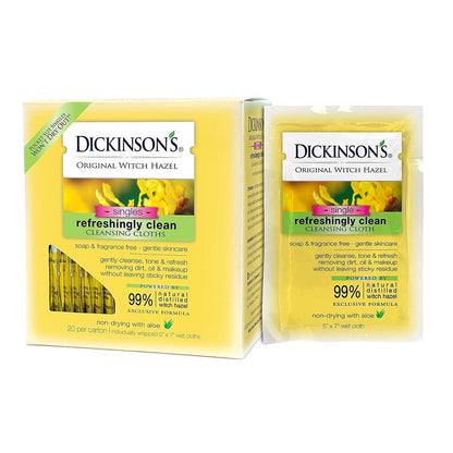 Dickinson Original Witch Hazel Oil Controlling Towelettes - 20 Ea