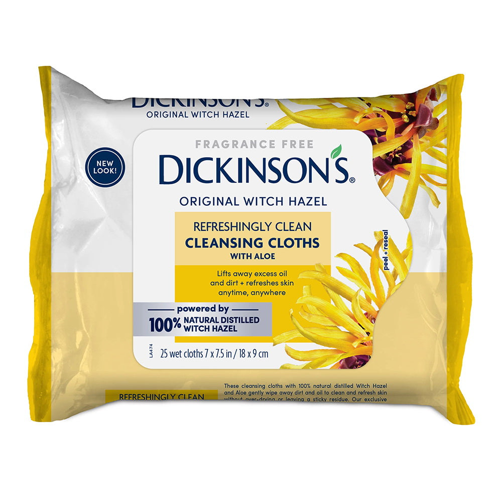 Dickinson'S Original Witch Hazel Daily Refreshingly Clean Cleansing Cloths 25 Ea