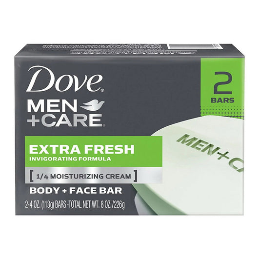 Dove Men Plus Care Extra Fresh Body And Face Bath Bar - 2 Ea