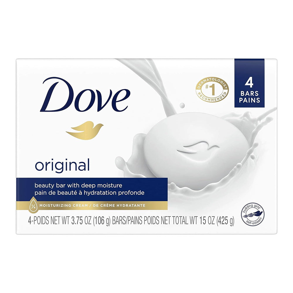 Dove Beauty White Moisturizing Beauty Bar Soap 4 X 3.75 Oz