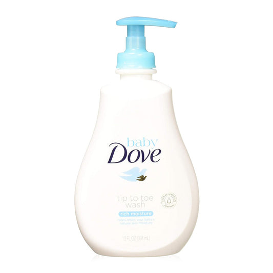 Baby Dove Tip To Toe Wash, Rich Moisture, 13 Ounce Pump - 1 Ea