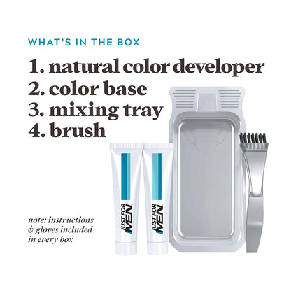 Just For Men Brush-In Mustache, Beard And Sideburns, Dark Brown - Kit