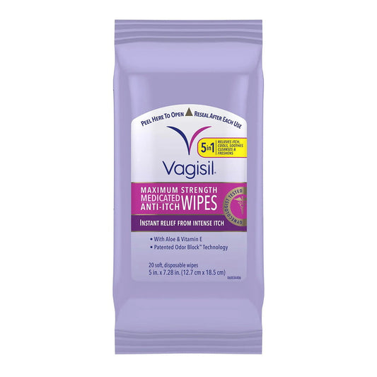 Vagisil Anti-Itch Medicated Wipes 20 Each