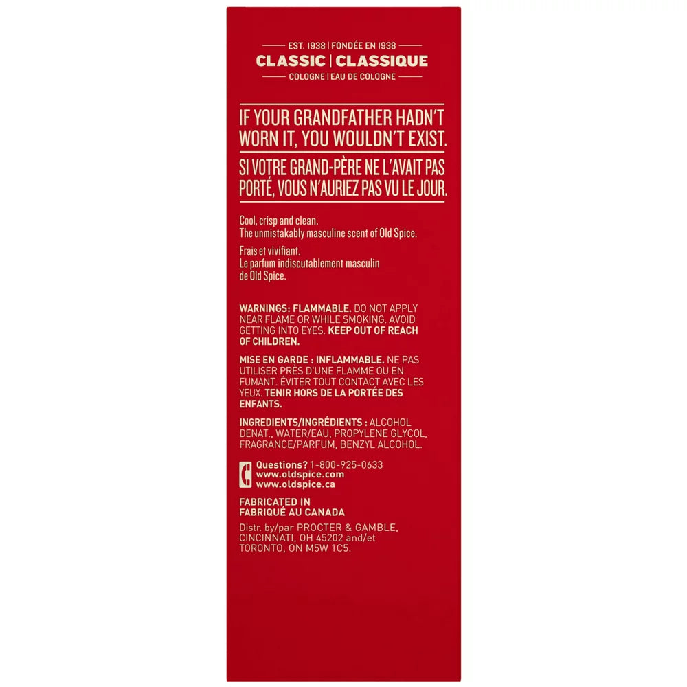 Old Spice Edu Classic Cologne Spray - 6.375 Oz