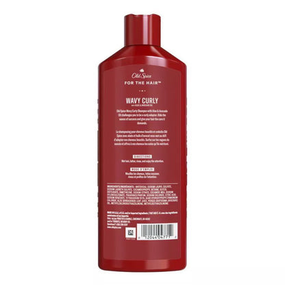 Old Spice Wavy Curly Shampoo With Aloe & Avocado Oil For Men - 13.5 Fl Oz