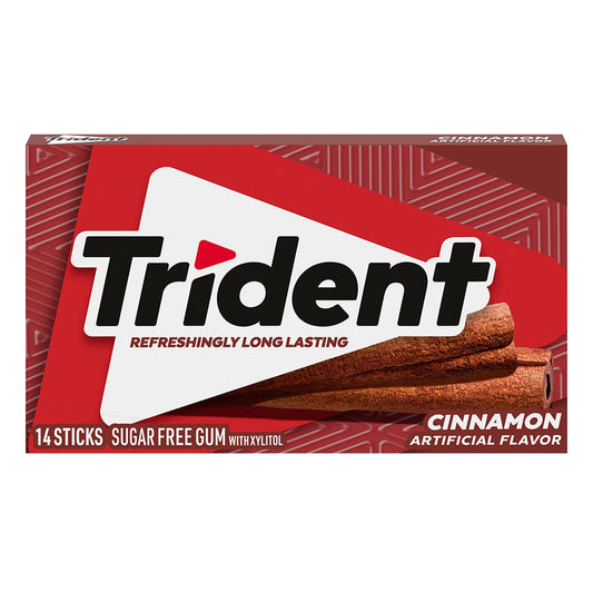 Trident Cinnamon Sugar Free Gum, 12 Ea