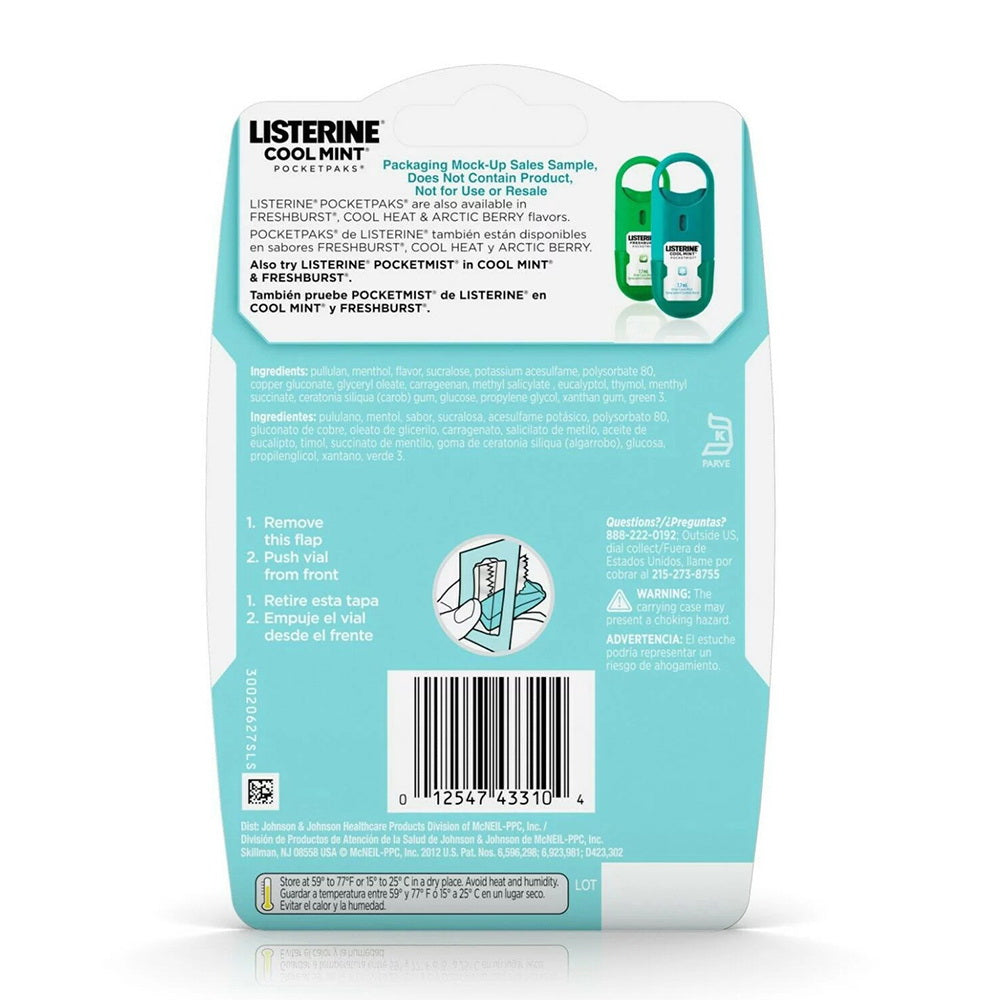 Listerine Pocketpaks Cool Mint 24 Each